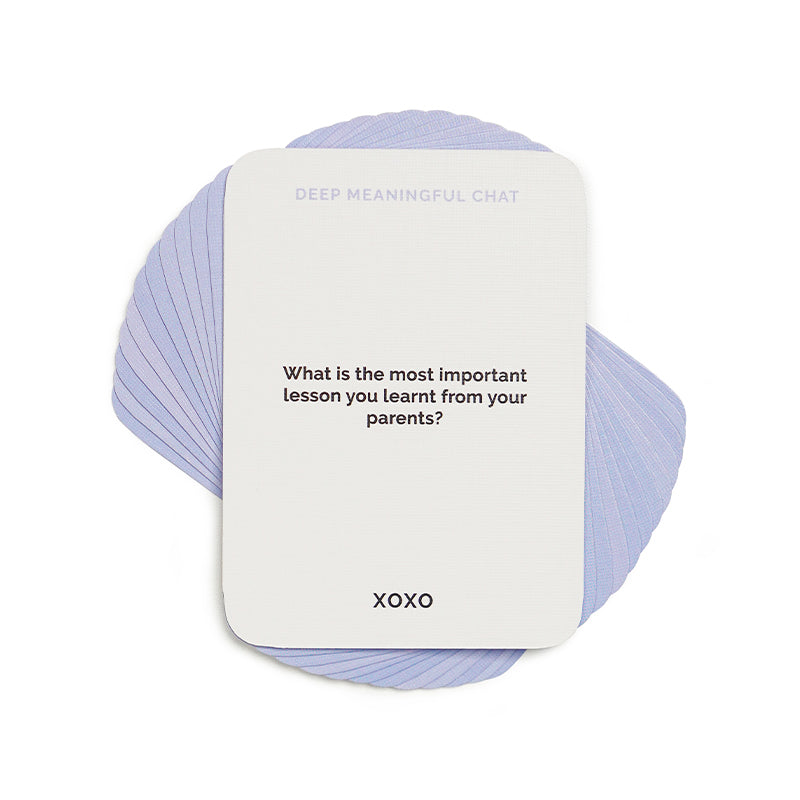 Conversation Starter Cards question on display