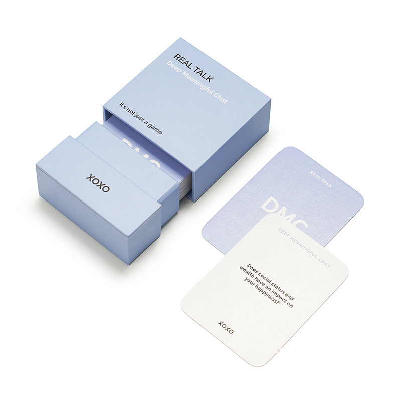 The lid off the conversation starter card