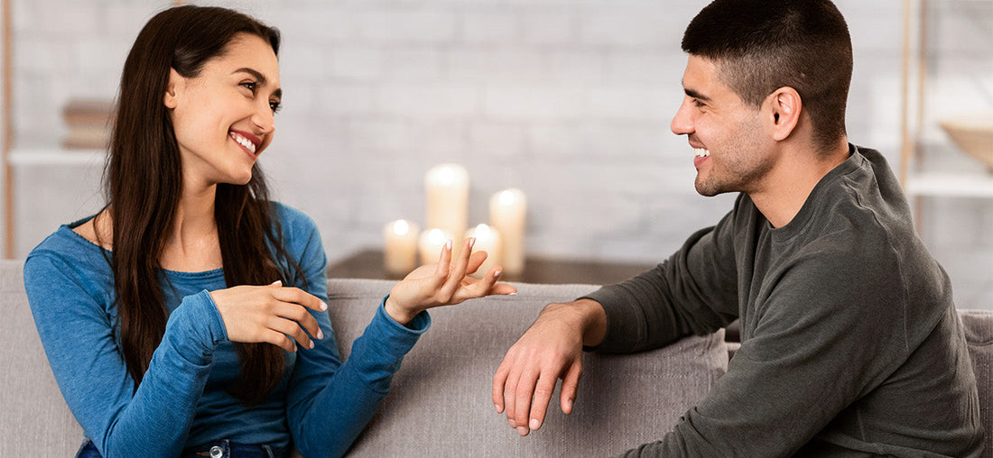 Couple paying Conversation Games for Couples